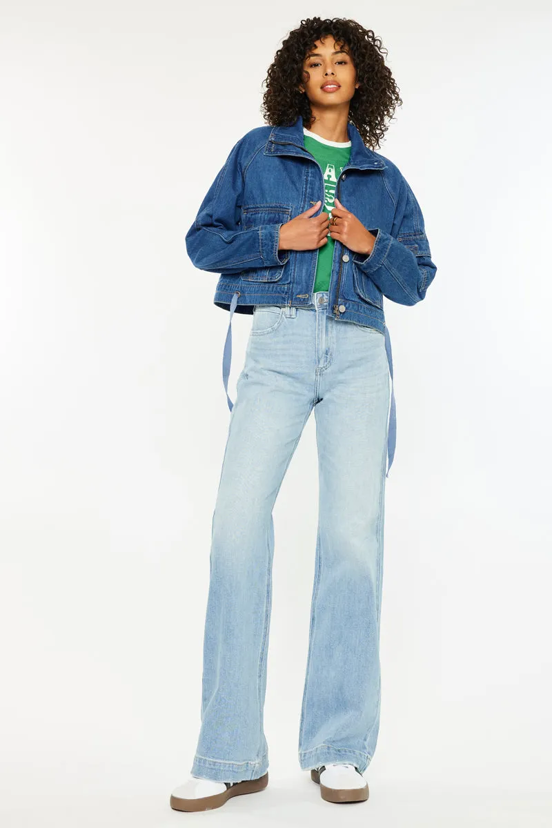 Jailene Denim Windbreaker Jacket