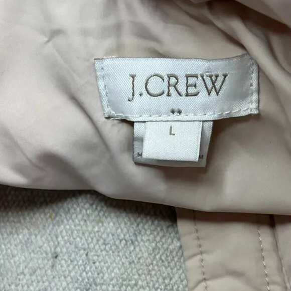 J.Crew Beige Woman's Quilted Chore Barn Field Jacket Sz Lr