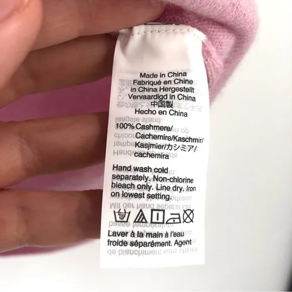 J.CREW Cashmere V-Neck Boyfriend Sweater 100% Cashmere Pink XS Oversize Pullover