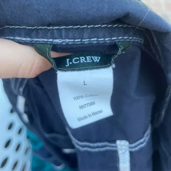 J.crew navy blue retro canvas utility jacket with adjustable tie back