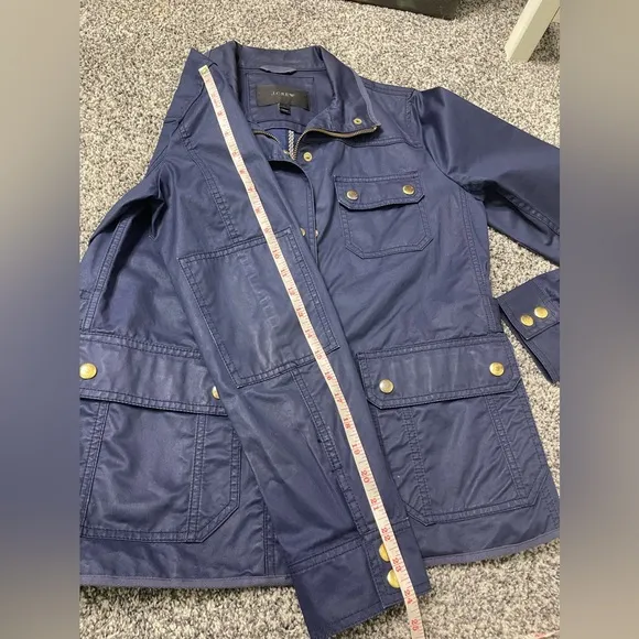 J.Crew navy Wax Waterproof Barn Field Chore 100% cotton jacket S Equastrian R
