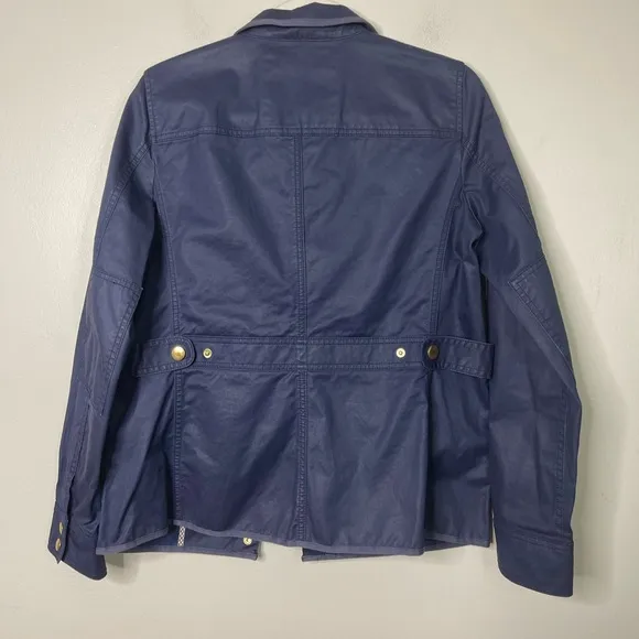 J.Crew navy Wax Waterproof Barn Field Chore 100% cotton jacket S Equastrian R