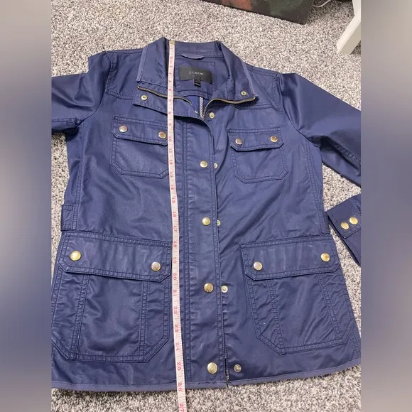 J.Crew navy Wax Waterproof Barn Field Chore 100% cotton jacket S Equastrian R