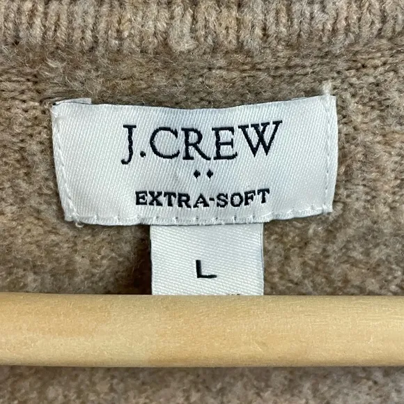 J.CREW super soft V-neck collared beige sweater