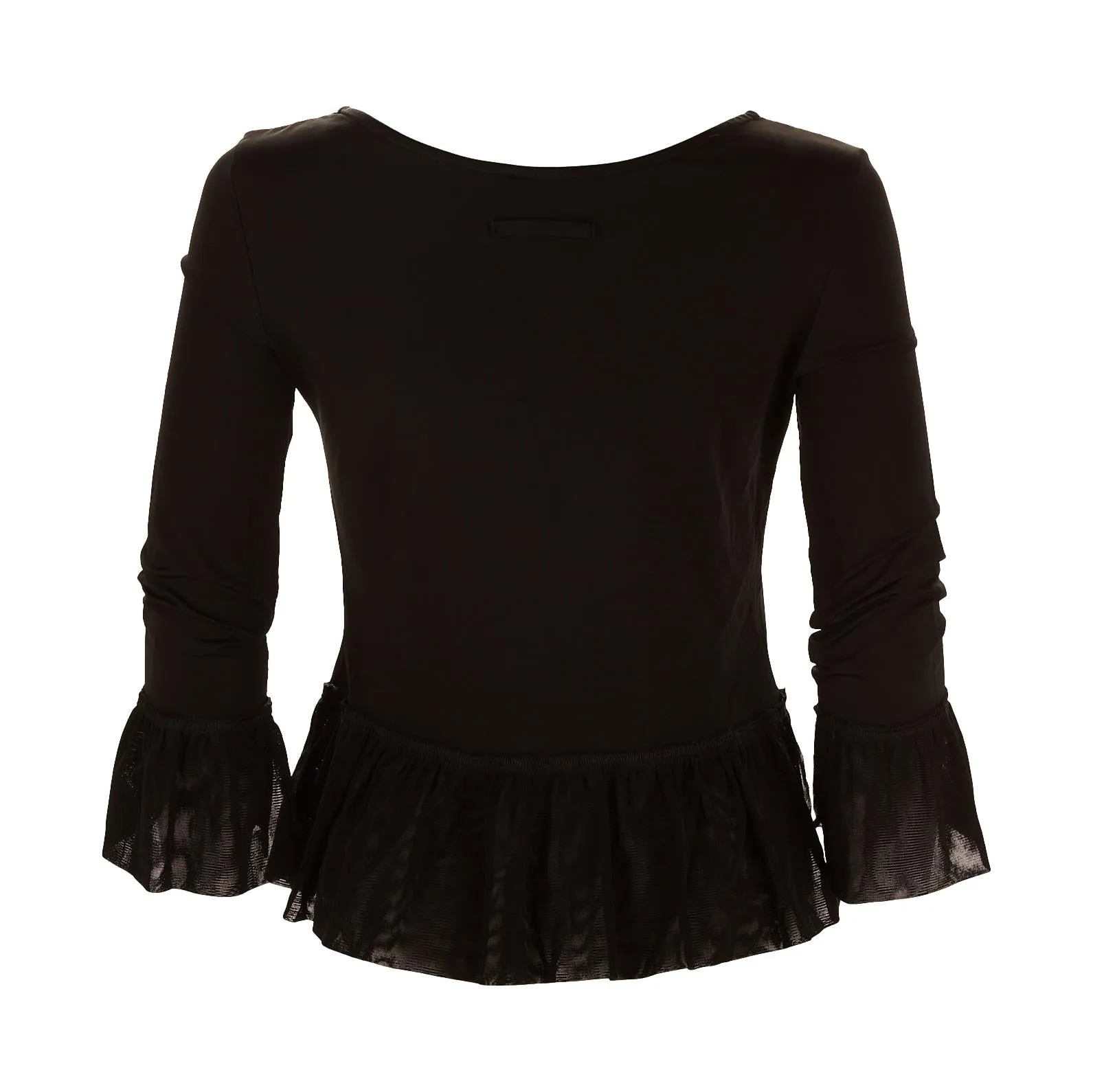Jean Paul Gaultier Black Ruffeled Top