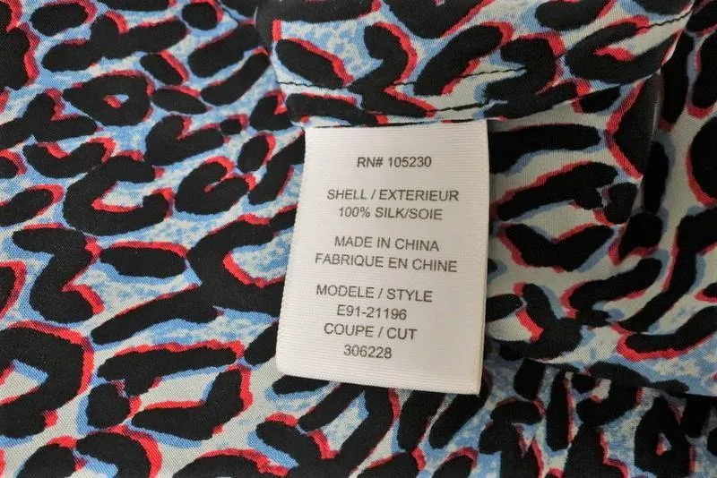 Joie Tank Top Drew B Electric Leopard Print Silk Size Large Racerback Blouse