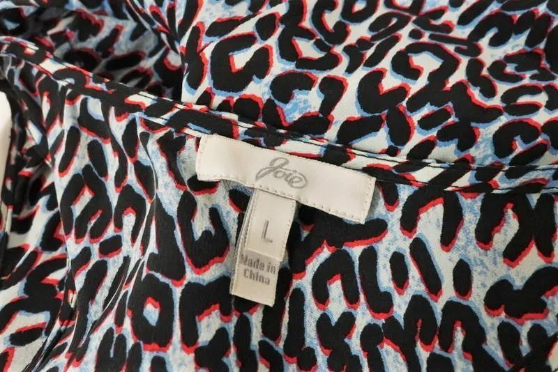 Joie Tank Top Drew B Electric Leopard Print Silk Size Large Racerback Blouse