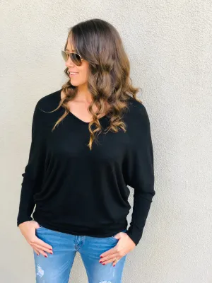 K6 Soft and fleecy v neck sweater