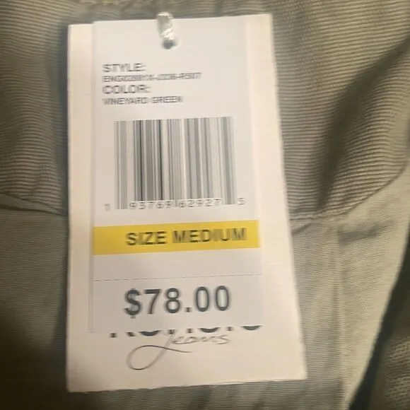 Kensie Green Utility Jacket Sz Medium