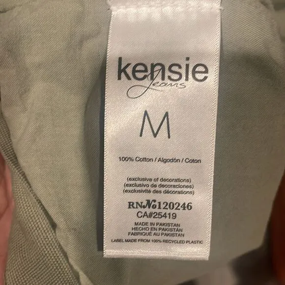 Kensie Green Utility Jacket Sz Medium