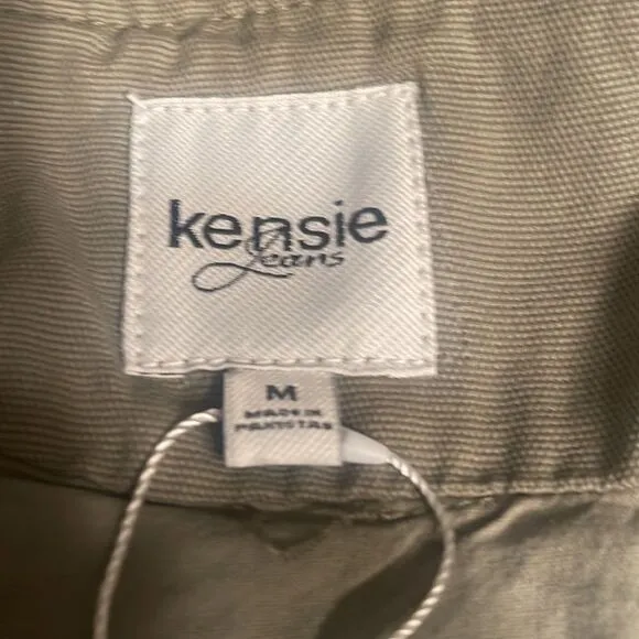 Kensie Green Utility Jacket Sz Medium