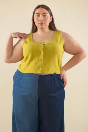Kiwi Linen Vest Top