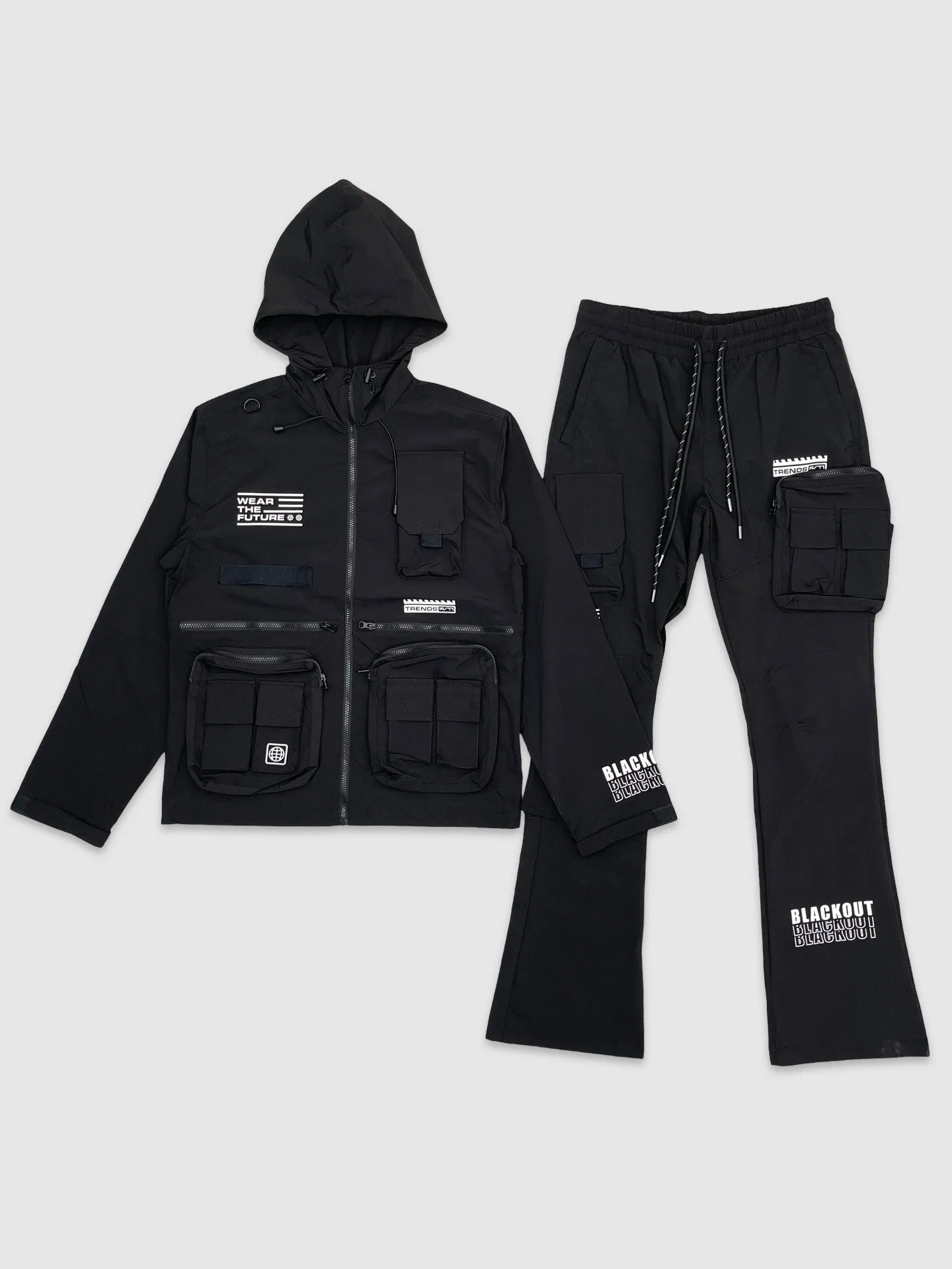 KL9-J24203 P24224-Utility Jacket & Stacked Jogger Set