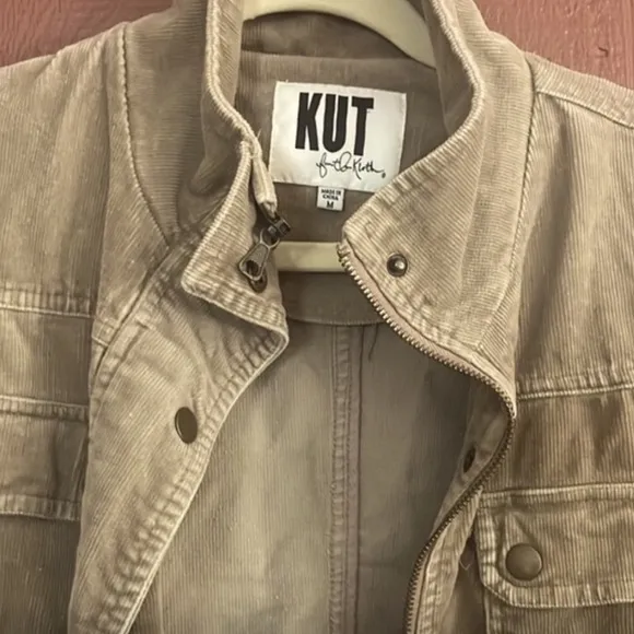 Kut from the Kloth tan corduroy utility jacket