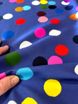Large Confetti (blue) LINEN COTTON (CUT PIECE 1.2M )