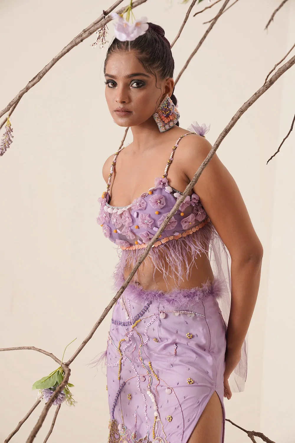 Lavender Skirt Set