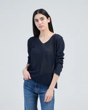 layered color v neck
