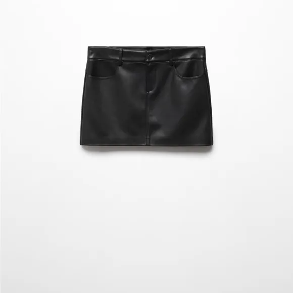 Leather-effect mini-skirt