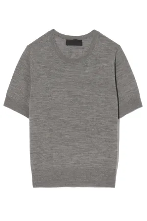 Leilani Knit Tee | Medium Grey Melange