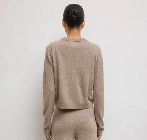 Leset Zoe V Neck Cardigan - Cane