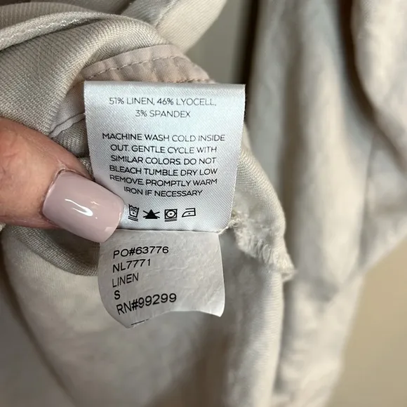 Level 99 Women's Linen Blend Evereve Utility Shacket Size Small