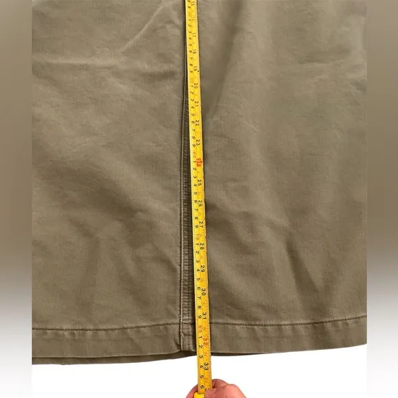 Levi's Surplus Olive Green Denim Midi Skirt 100% Cotton Y2K, size 24