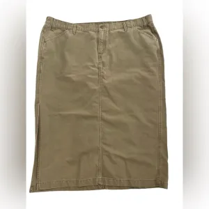 Levi's Surplus Olive Green Denim Midi Skirt 100% Cotton Y2K, size 24