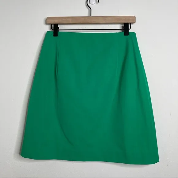Lilly Pulitzer Arizona Skirt Pleated Slit Front Emerald Green Size 8