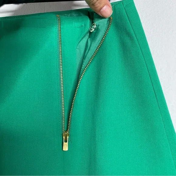 Lilly Pulitzer Arizona Skirt Pleated Slit Front Emerald Green Size 8