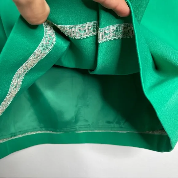 Lilly Pulitzer Arizona Skirt Pleated Slit Front Emerald Green Size 8