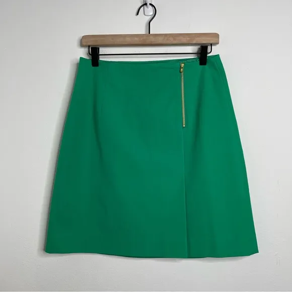 Lilly Pulitzer Arizona Skirt Pleated Slit Front Emerald Green Size 8