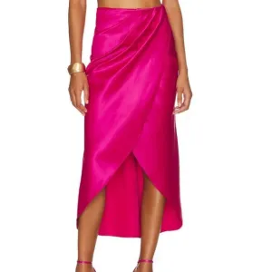 LINE AND DOT Lisa Asymmetrical Midi Skirt in Berry Size XS NWT