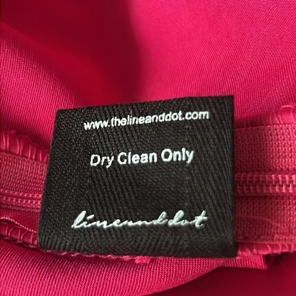 LINE AND DOT Lisa Asymmetrical Midi Skirt in Berry Size XS NWT