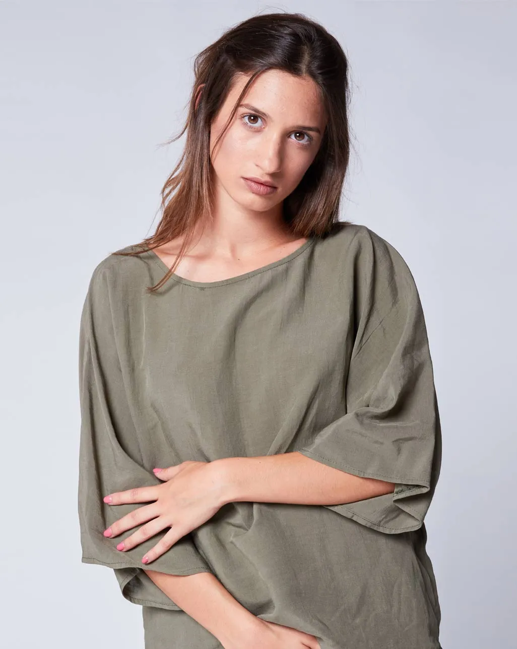 Linen Drop Shoulder Tee