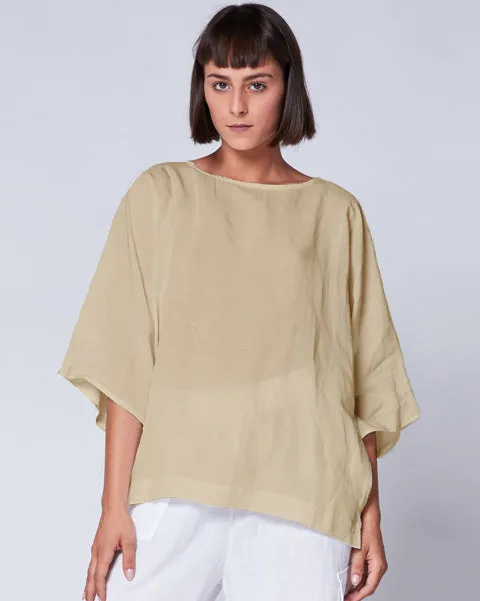 Linen Drop Shoulder Tee