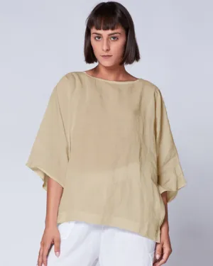 Linen Drop Shoulder Tee