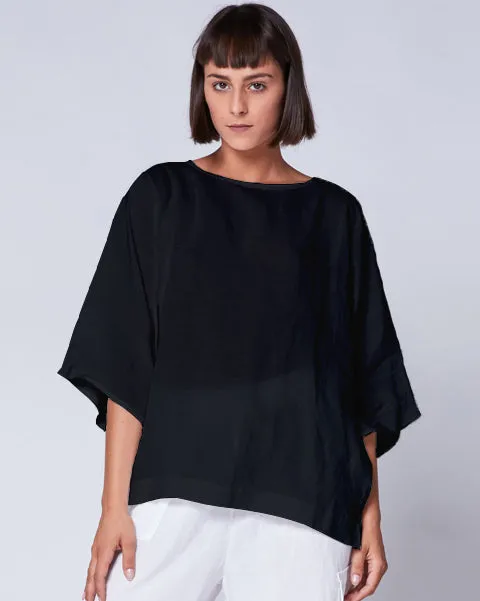 Linen Drop Shoulder Tee