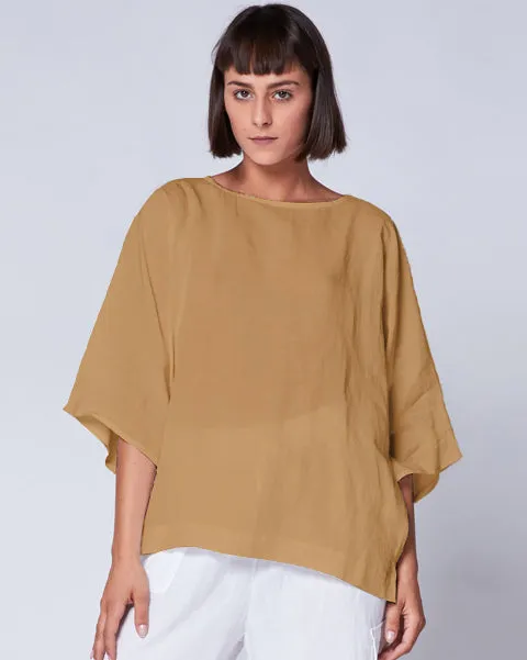 Linen Drop Shoulder Tee