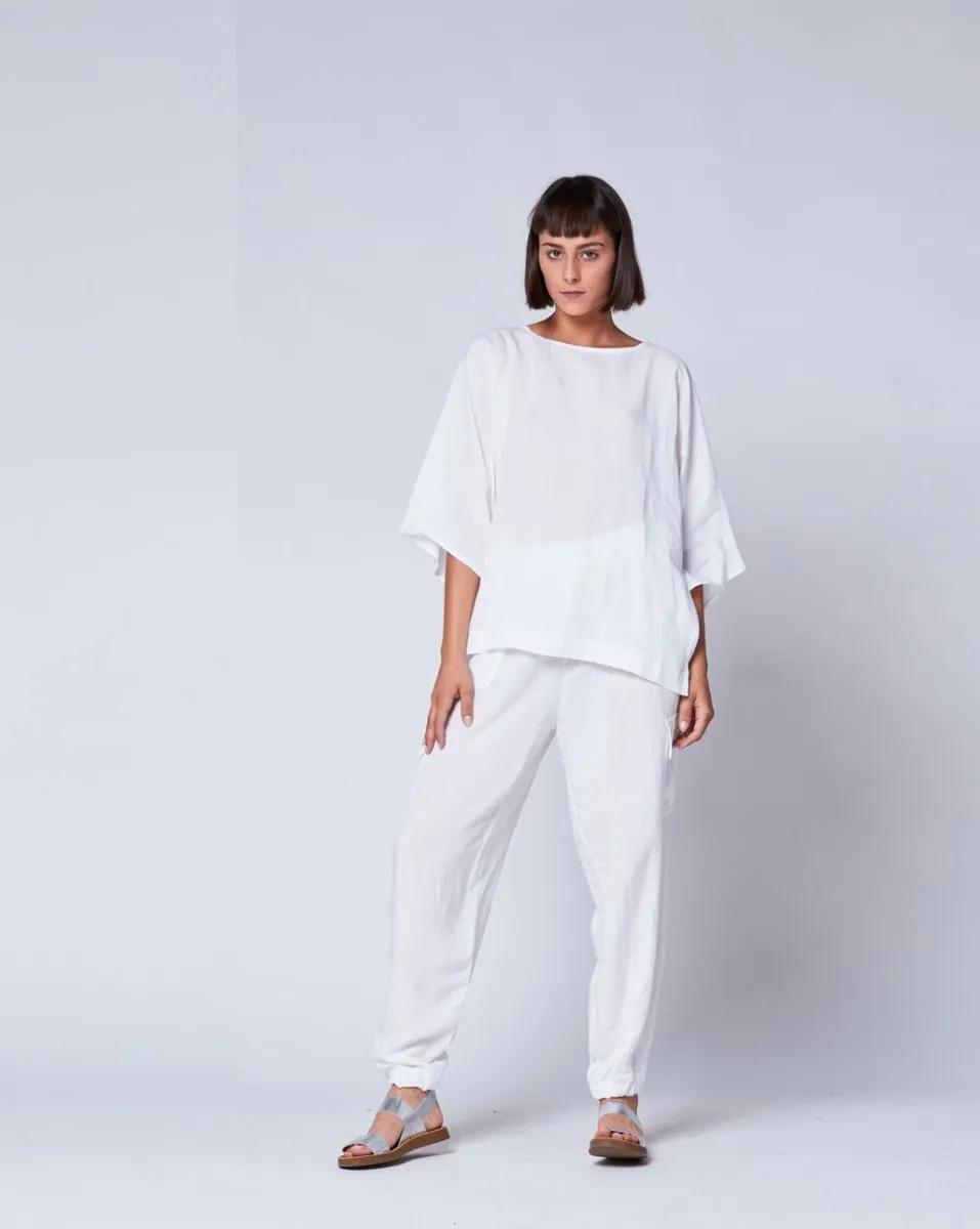 Linen Drop Shoulder Tee