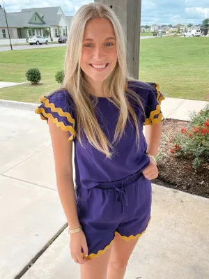 Linen LSU Top
