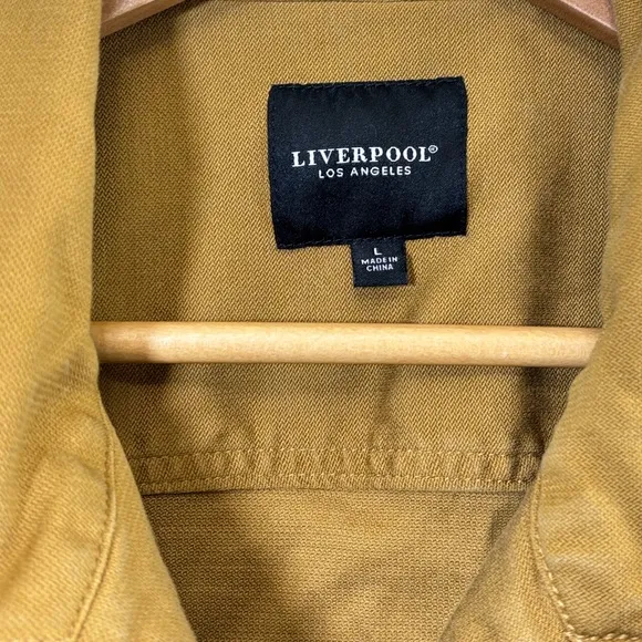 Liverpool Orange Cream Utility Jacket with Collared Design
