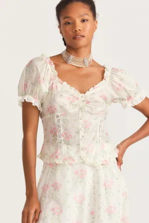 Love Shack Fancy - Bryant Top - Baby Pink Dreams