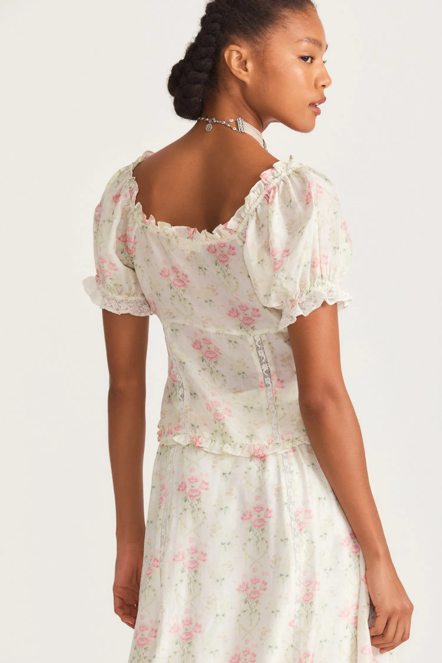 Love Shack Fancy - Bryant Top - Baby Pink Dreams