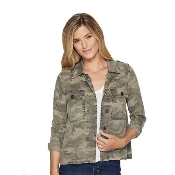 LUCKY BRAND Green Camo Utility Shirt Jacket sz S