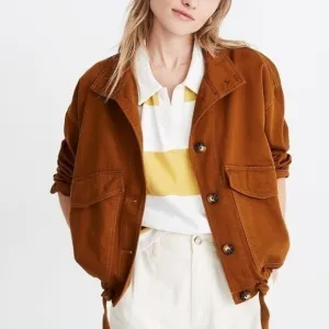 Madewell Beachmont Jacket rich camel brown utility cargo