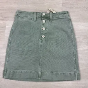 Madewell Emmett Jean Skirt Womens 26 Green Button Front Straight L4556