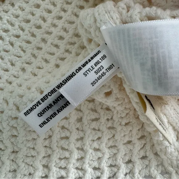 Madewell Open-Stitch V-Neck Pullover Sweater