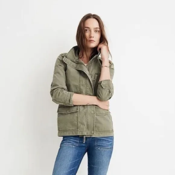 Madewell Passage Jacket Desert Olive Green - Utility Jacket XS