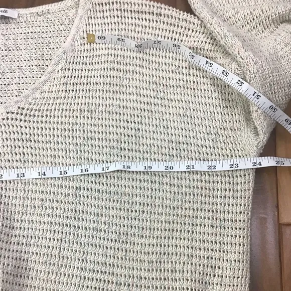 Madewell Rainbow Marled Seville Sweater V Neck Bell Sleeves Size L Marled Beach