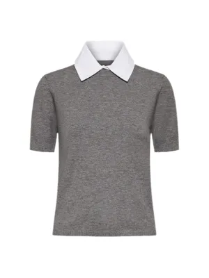 Marella Baba Sweater Top in Melange Grey